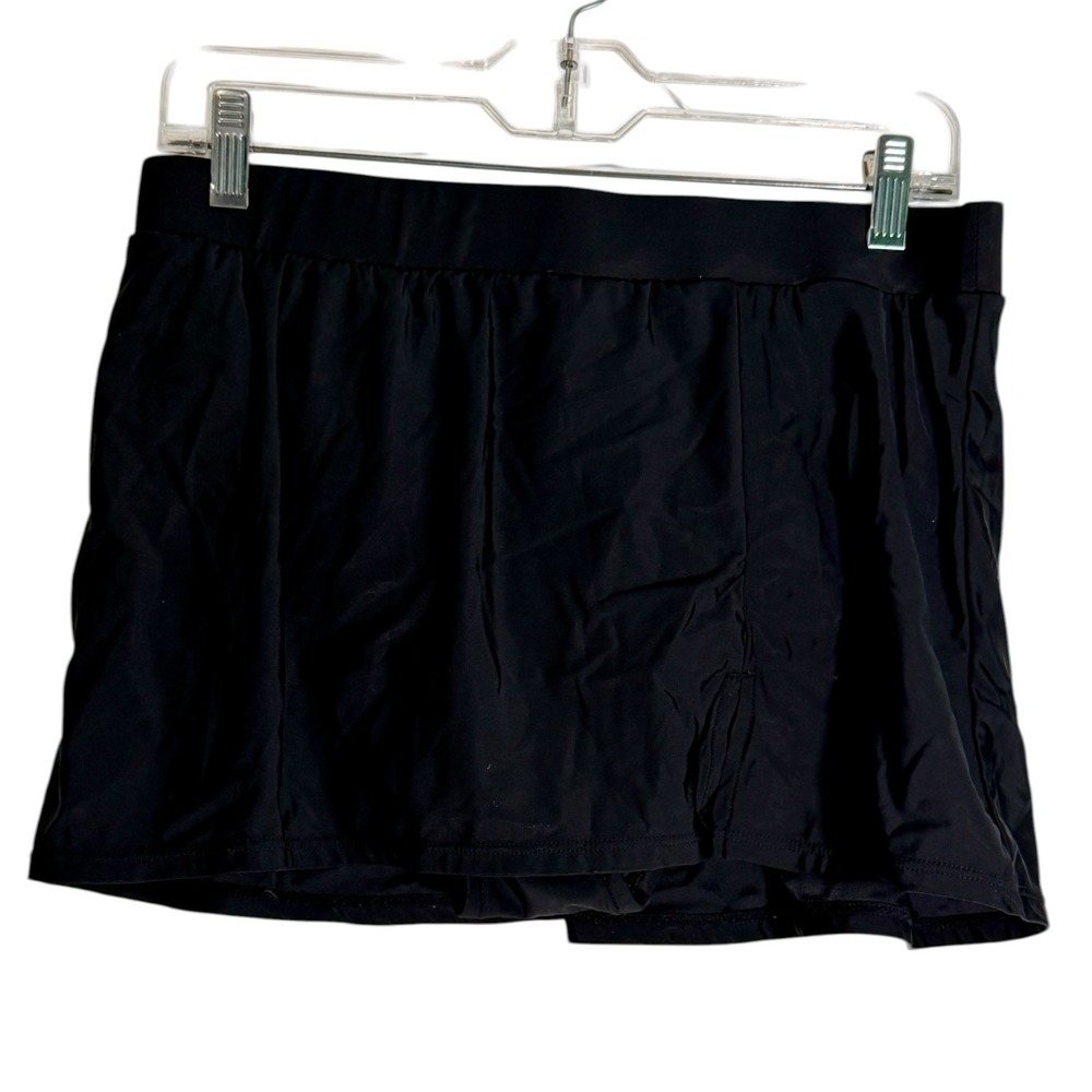 Talbots Women's X Miracle Bathing Suit Swim‎ Skirt Skort Light Control Black 10